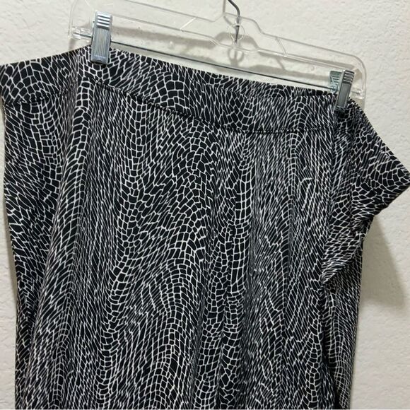 Susan Graver Liquid Knit Pants Woman Size 2X Pull On Heavy Printed Ankle Stretch - Picture 4 of 10